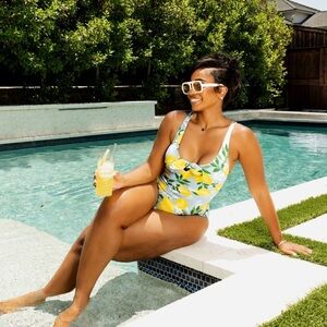 Lemon Print Swimsuit